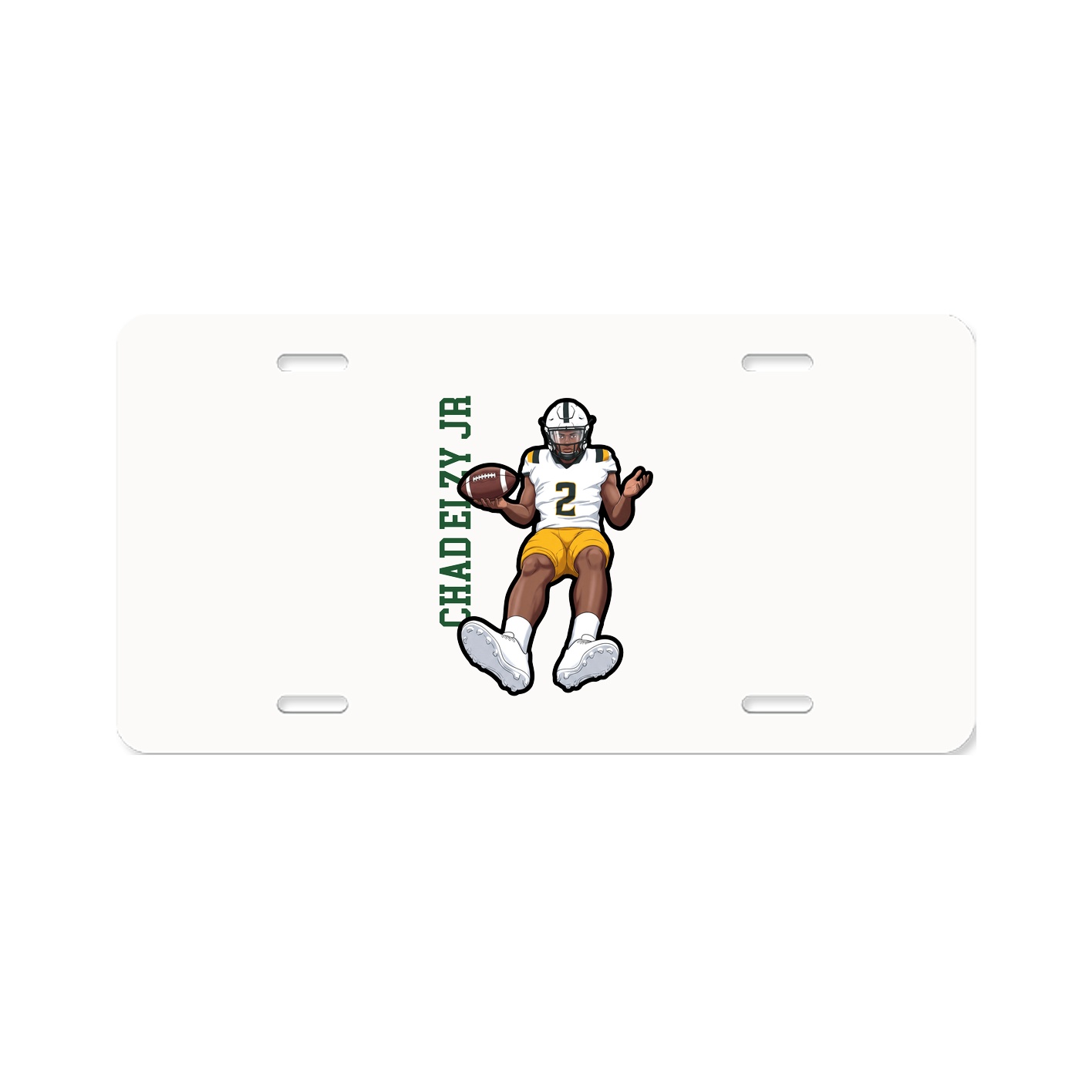 License Plate — Name Vertical in Classic