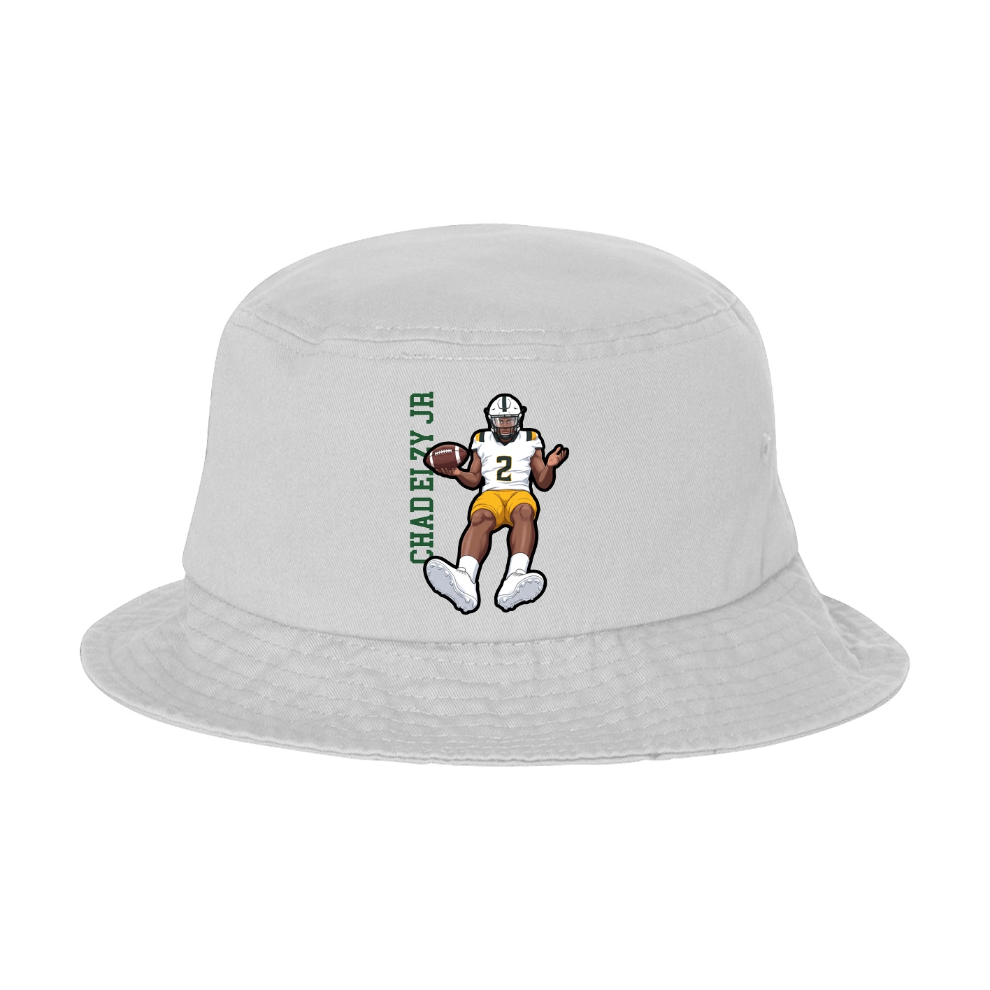 Bucket Cap — Name Vertical in White