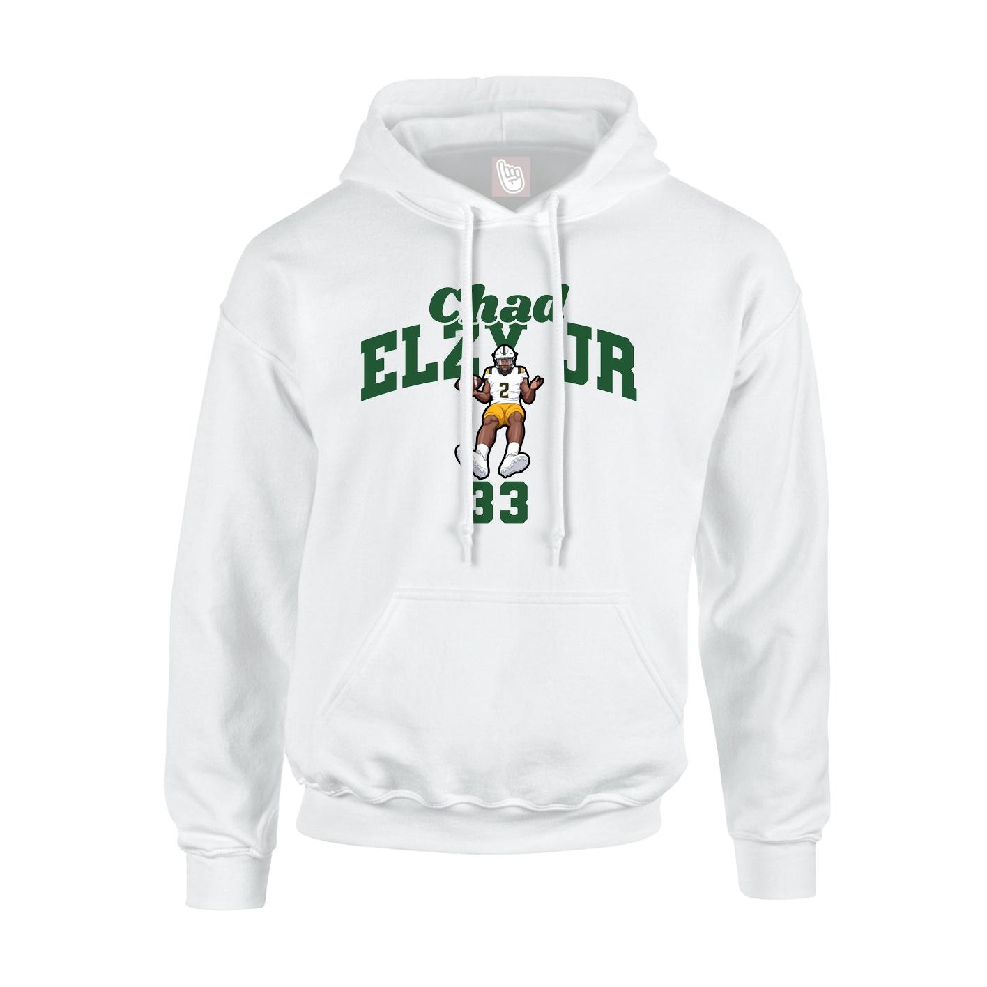 Youth Hoodie — Signature Arch in White