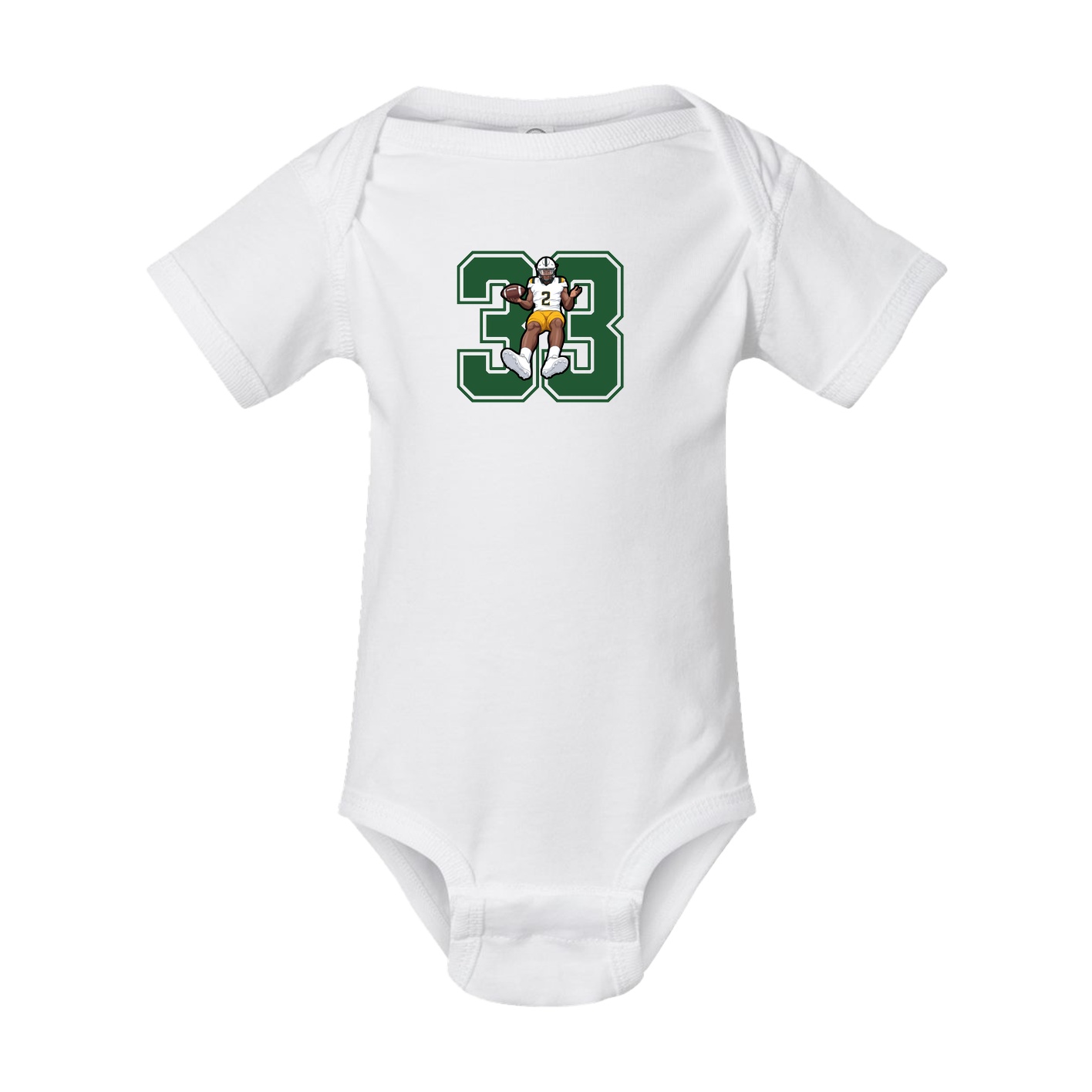 Baby Onesie — Number in White