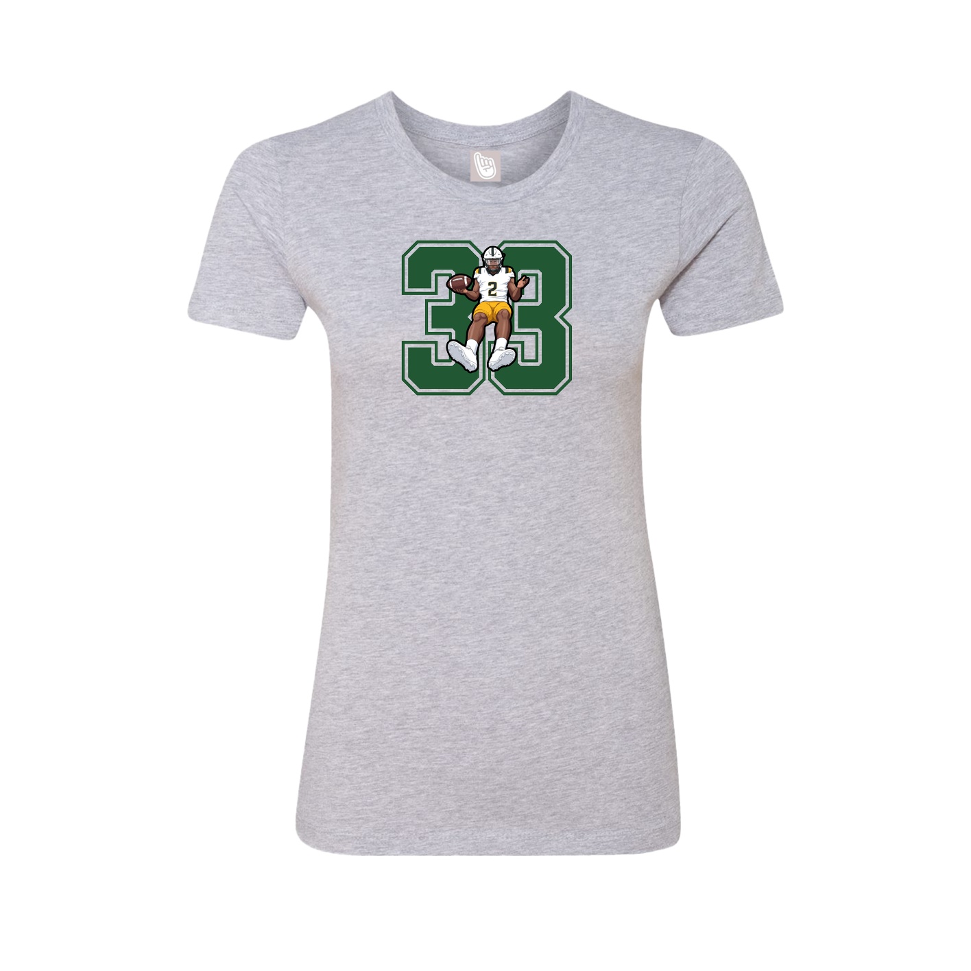 Womens Tee — Number in Grey