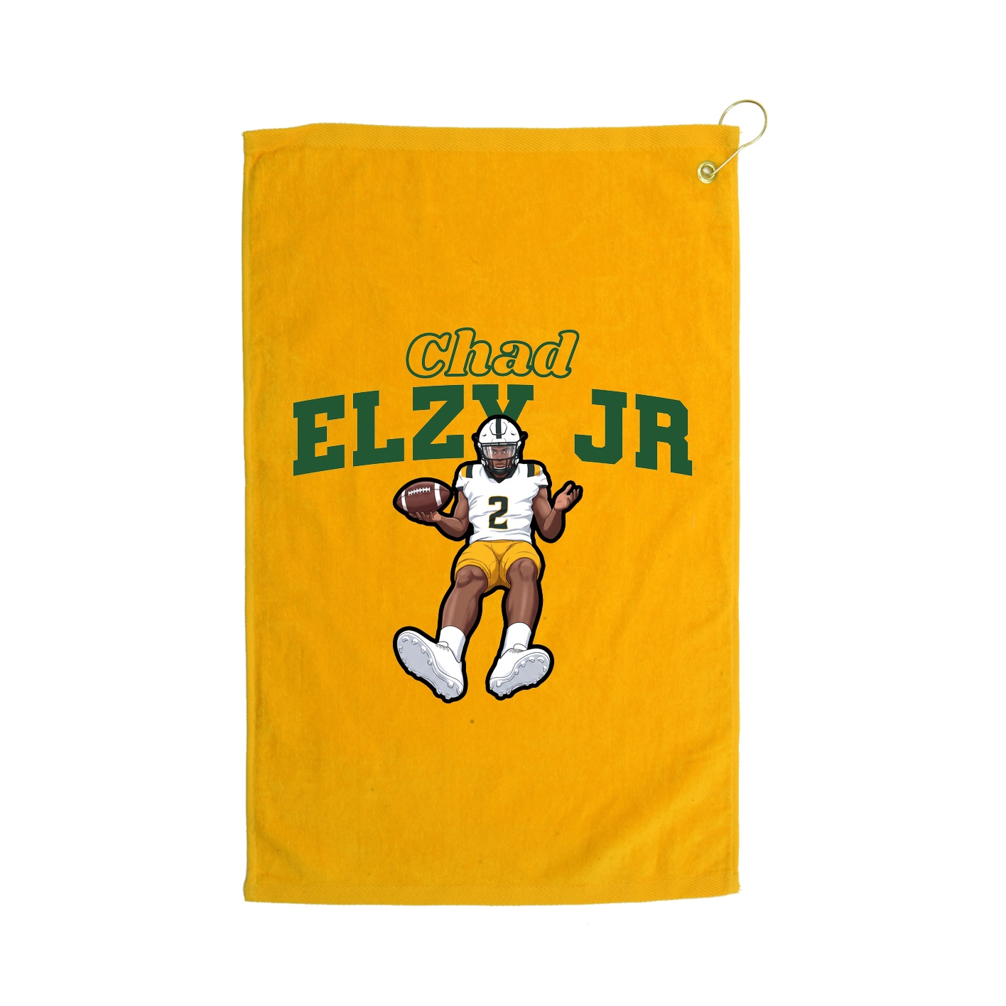 Golf Towel — Name Arch in Gold