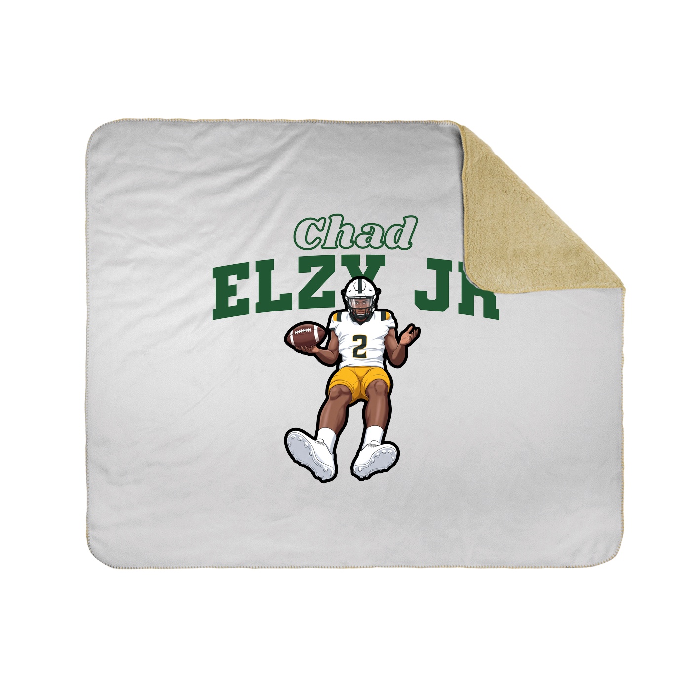 Throw Blanket — Name Arch in White