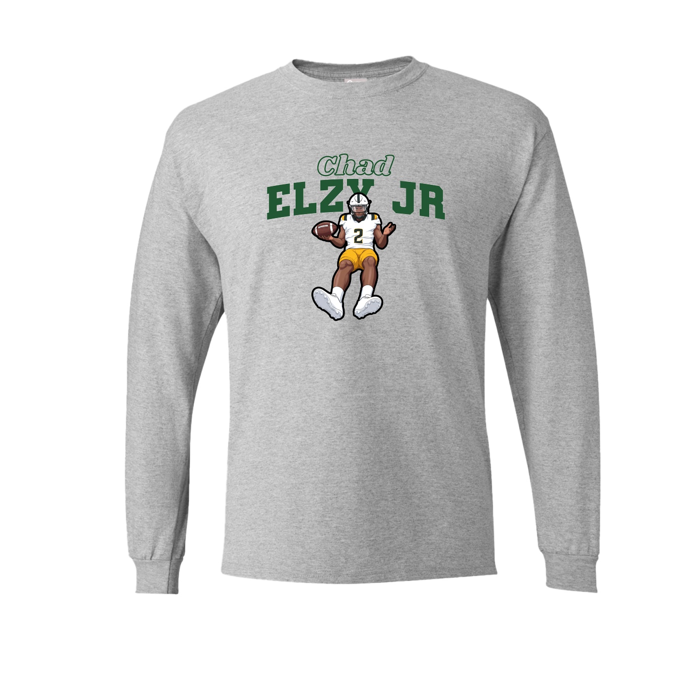 Long Sleeve Tee — Name Arch in Grey