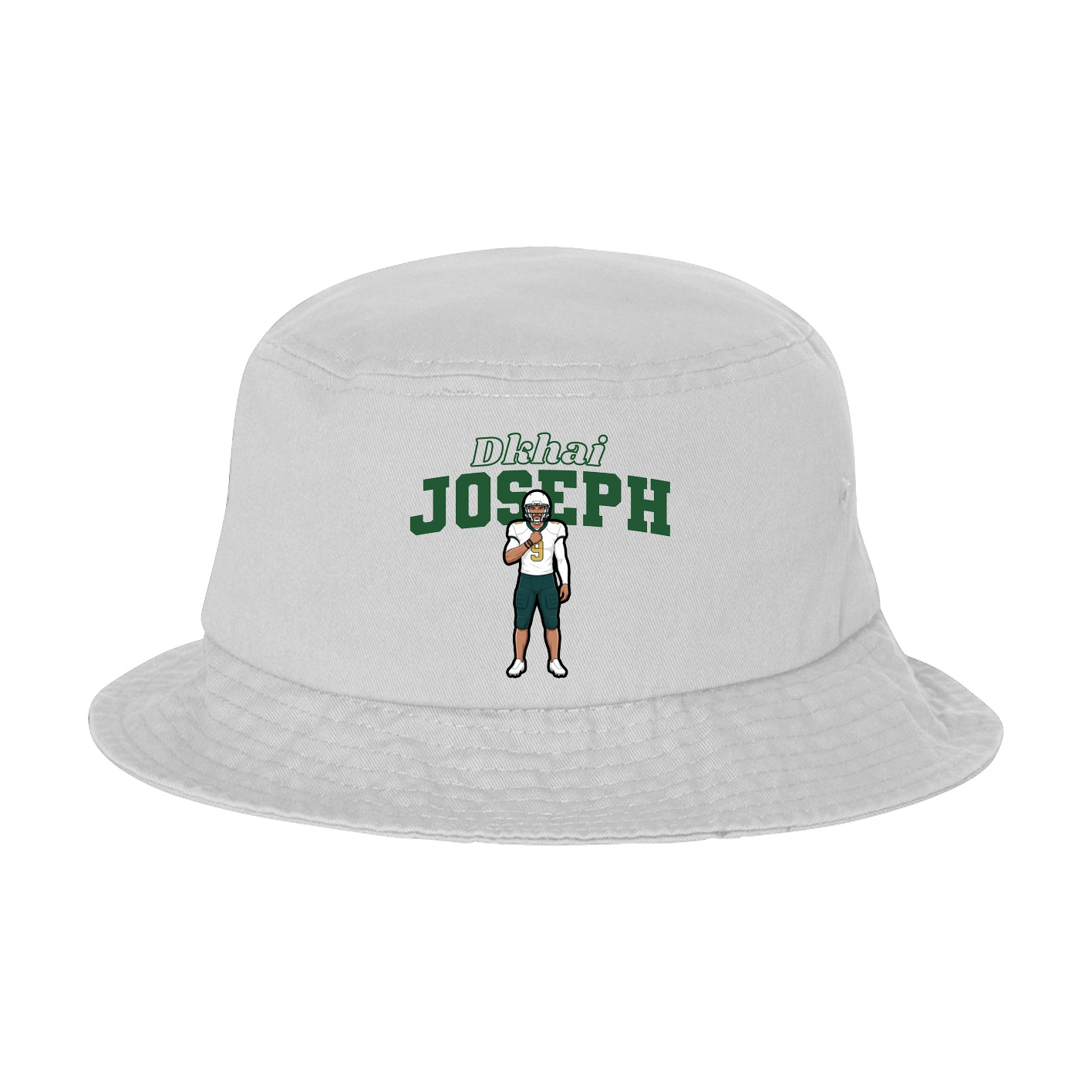 Bucket Cap — Name Arch in White