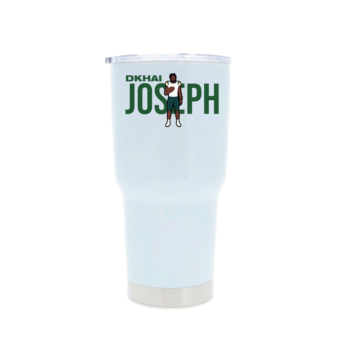 30oz Stainless Steel Tumbler — Player Name in White