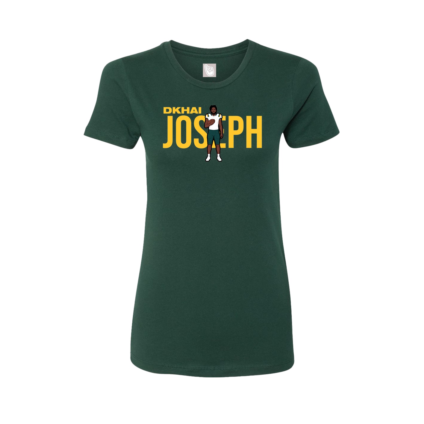 Fitted Women's Tee — Player Name in Green