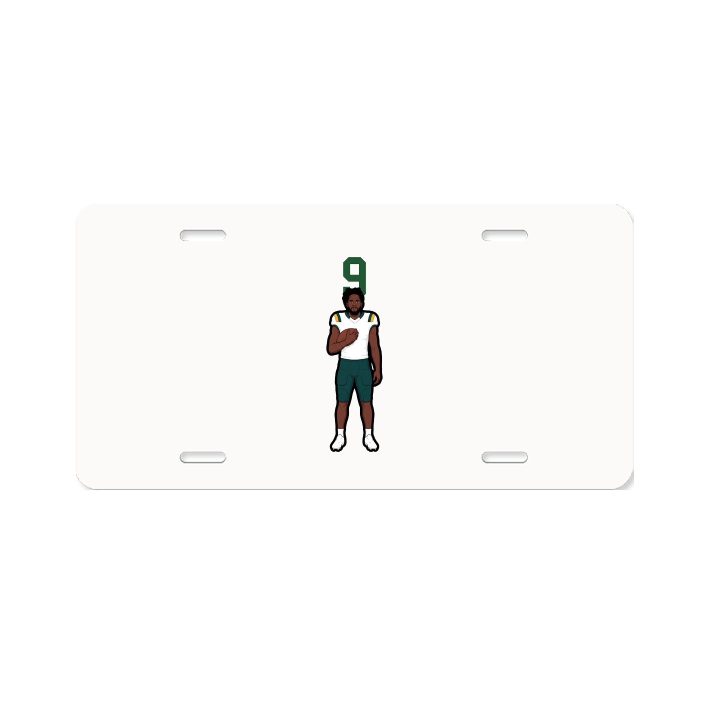 License Plate — Number Top in Classic
