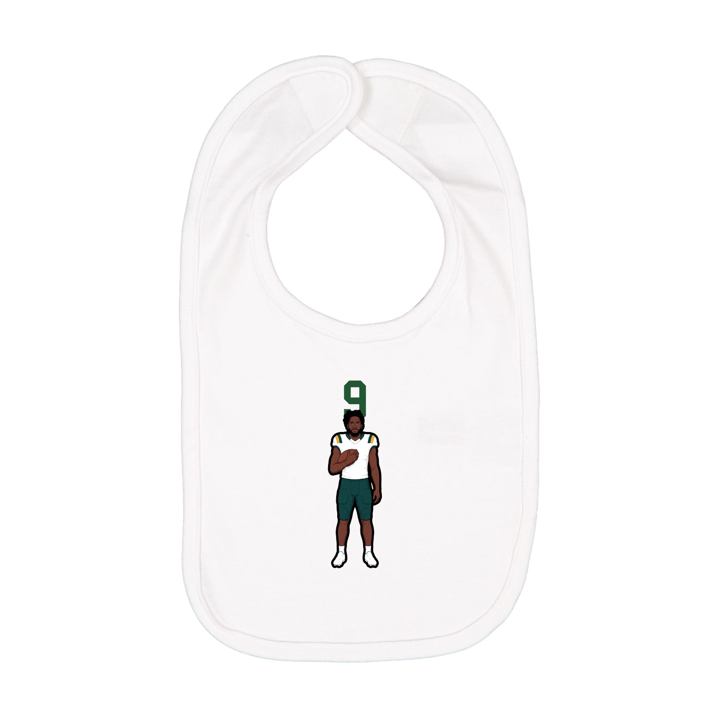Infant Bib — Number Top in White
