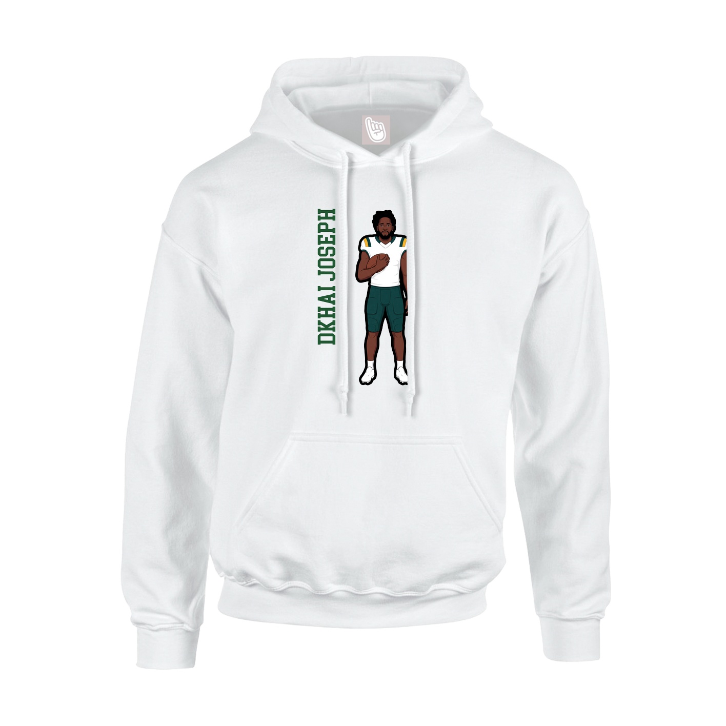 Hoodie — Name Vertical in White
