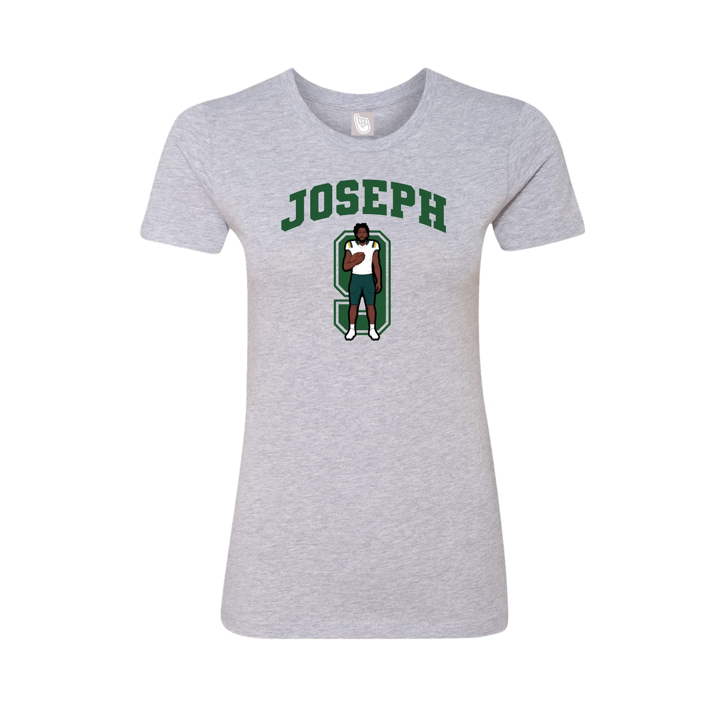 Fitted Women's Tee — Number in Grey