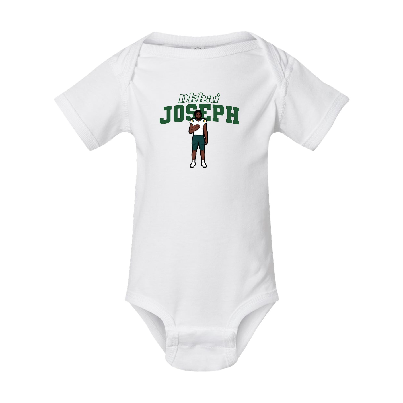 Baby Onesie — Name Arch in White