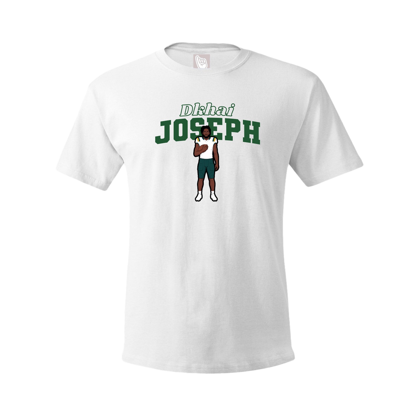 Youth Tee — Name Arch in White