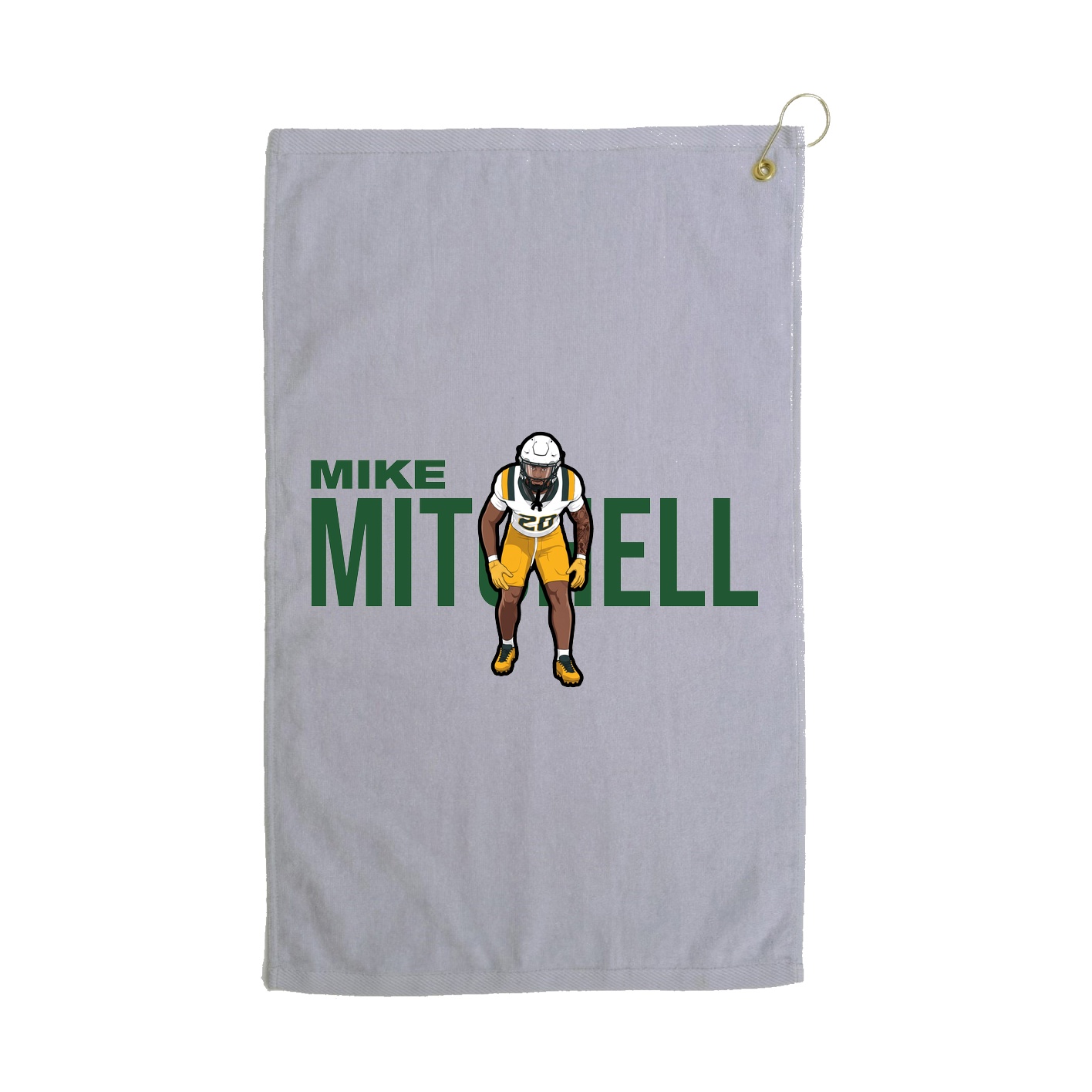 Golf Towel — Player Name in Grey