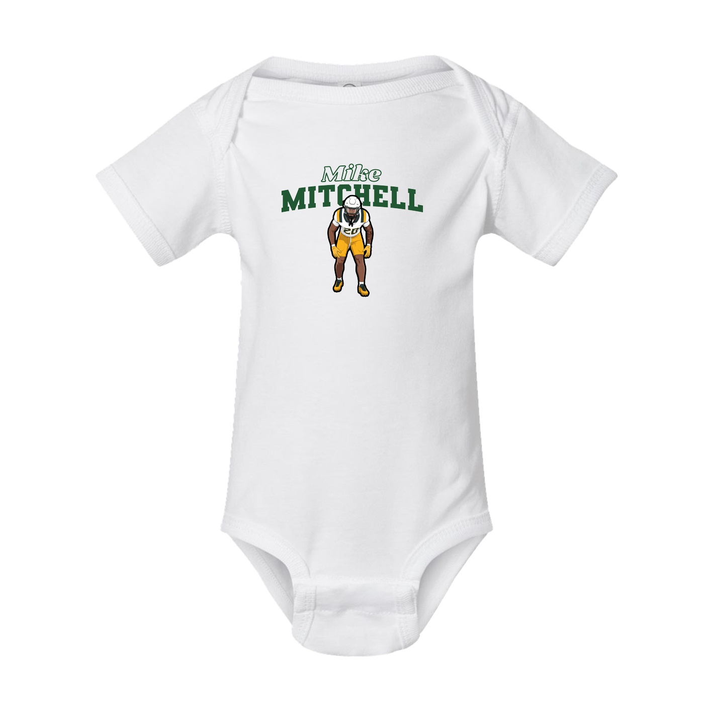 Baby Onesie — Name Arch in White