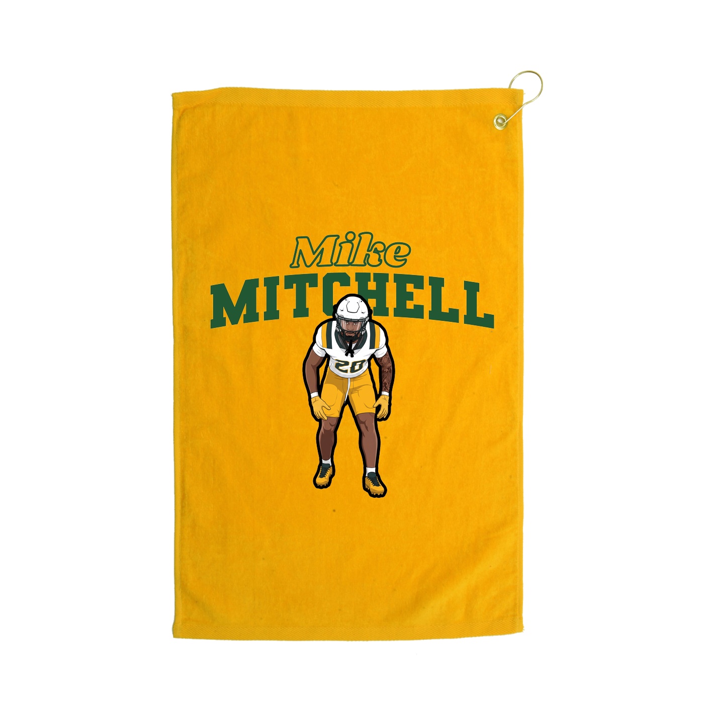 Golf Towel — Name Arch in Gold
