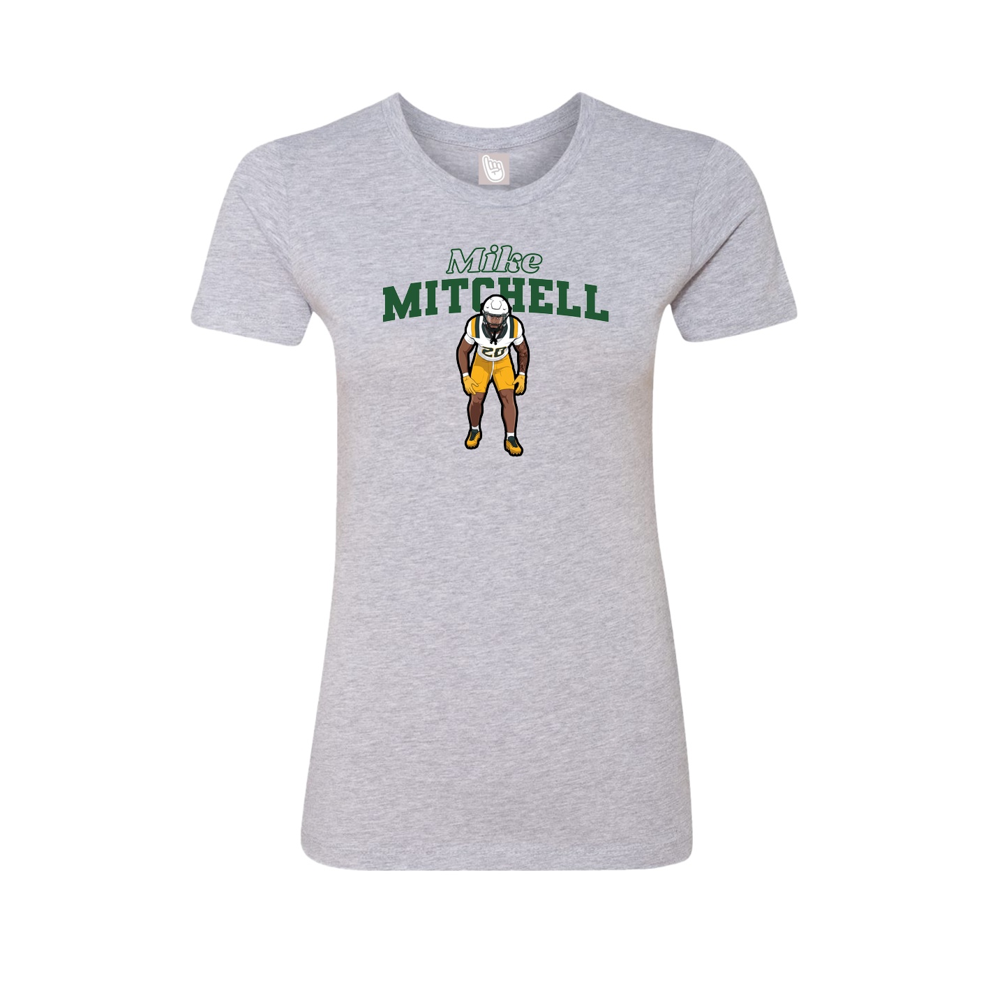 Womens Tee — Name Arch in Grey