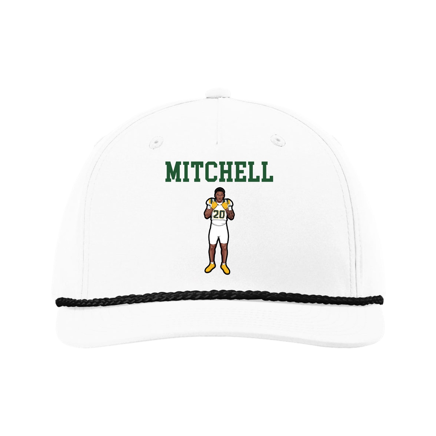 Five-Panel Classic Rope Cap — Shirsey in White
