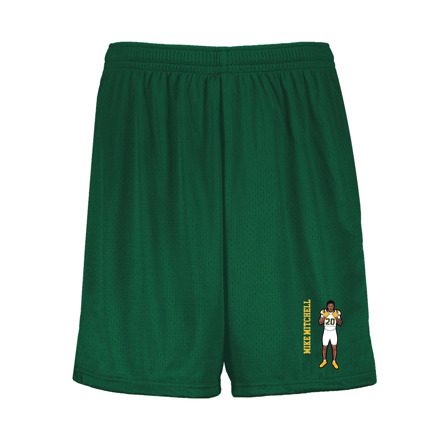 Shorts — Name Vertical in Green