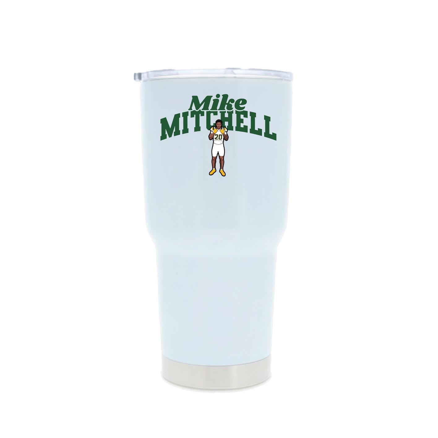 30oz Stainless Steel Tumbler — Signature Arch in White