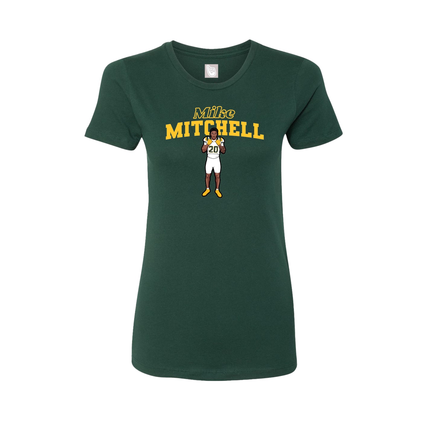 Womens Tee — Name Arch in Green
