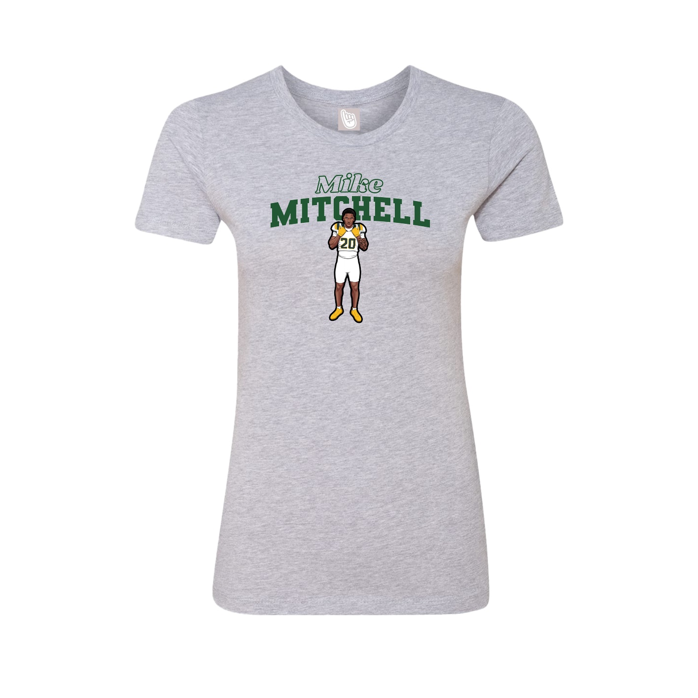 Womens Tee — Name Arch in Grey