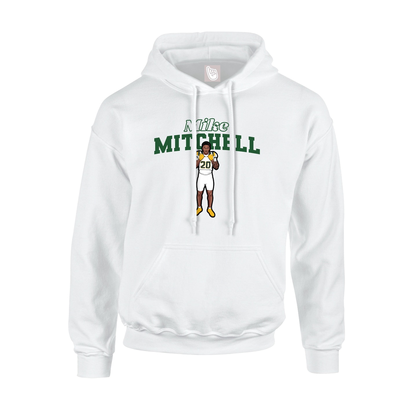 Hoodie — Name Arch in White