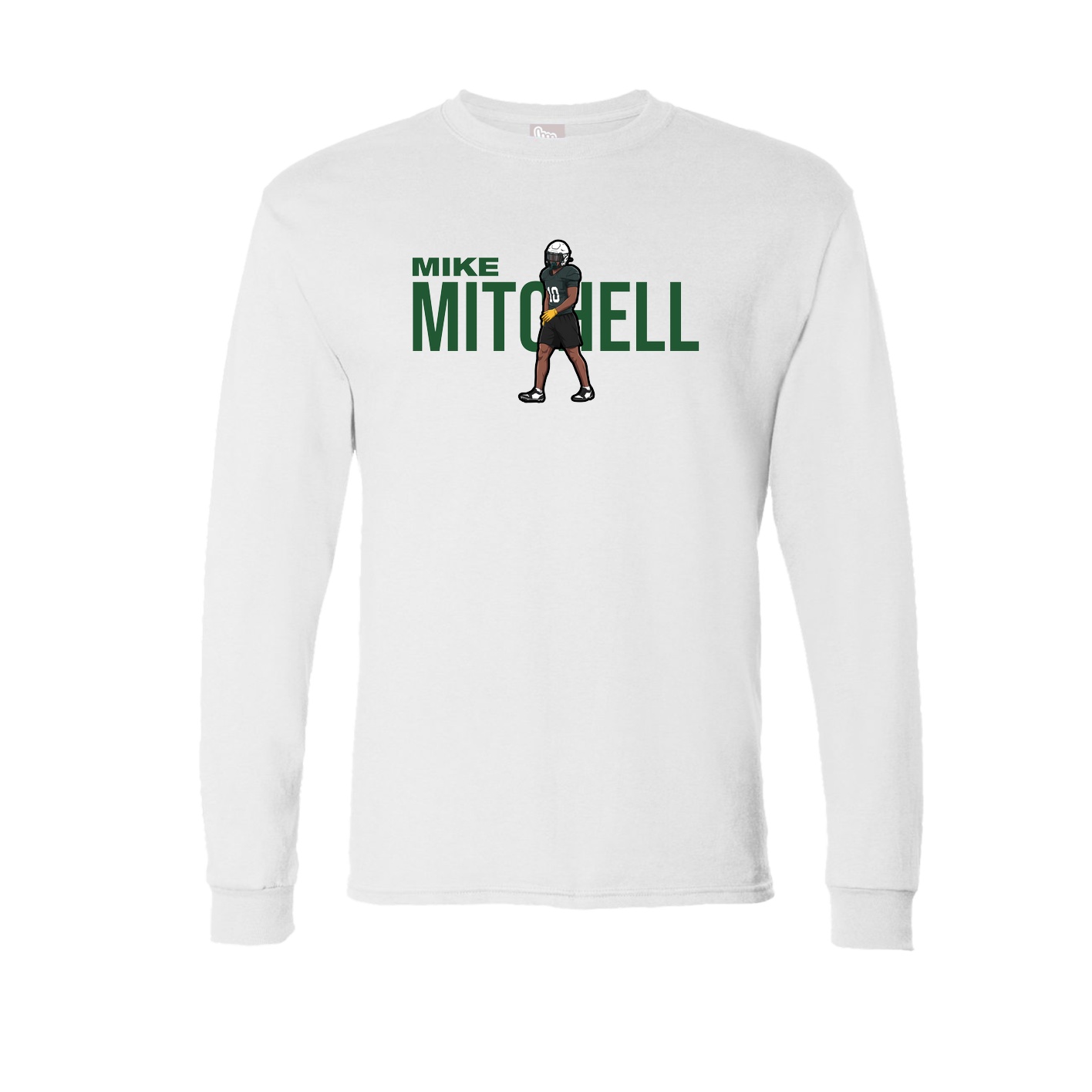 Long Sleeve Tee — Player Name in White
