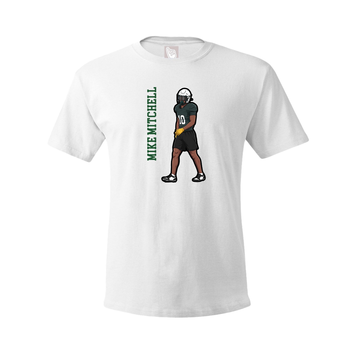 Tee — Name Vertical in White