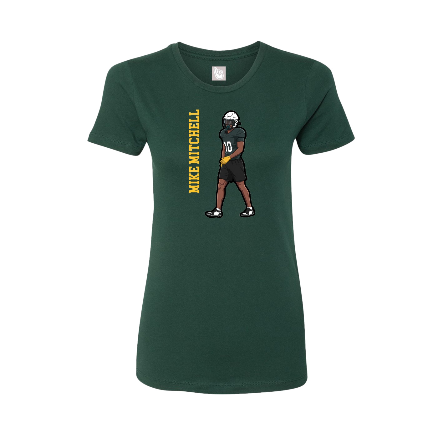 Womens Tee — Name Vertical in Green