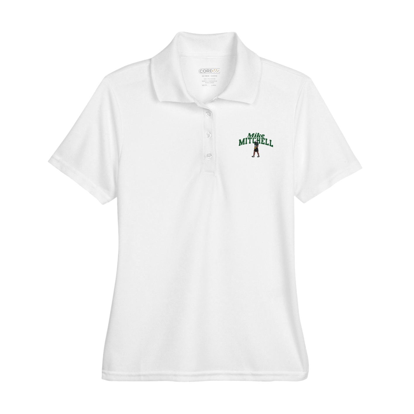 Womens Performance Polo — Signature Arch in White