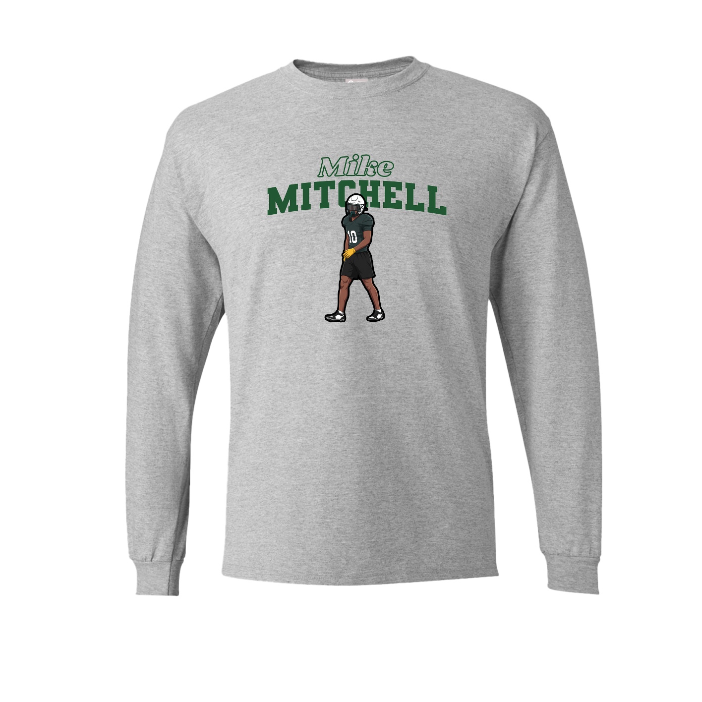Long Sleeve Tee — Name Arch in Grey