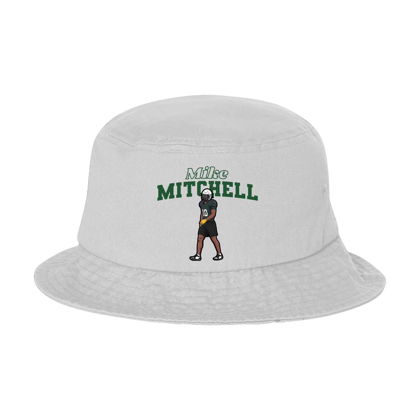 Bucket Cap — Name Arch in White