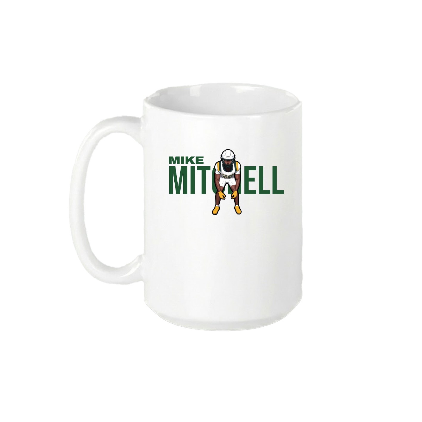 15oz Coffee Mug — Player Name in White