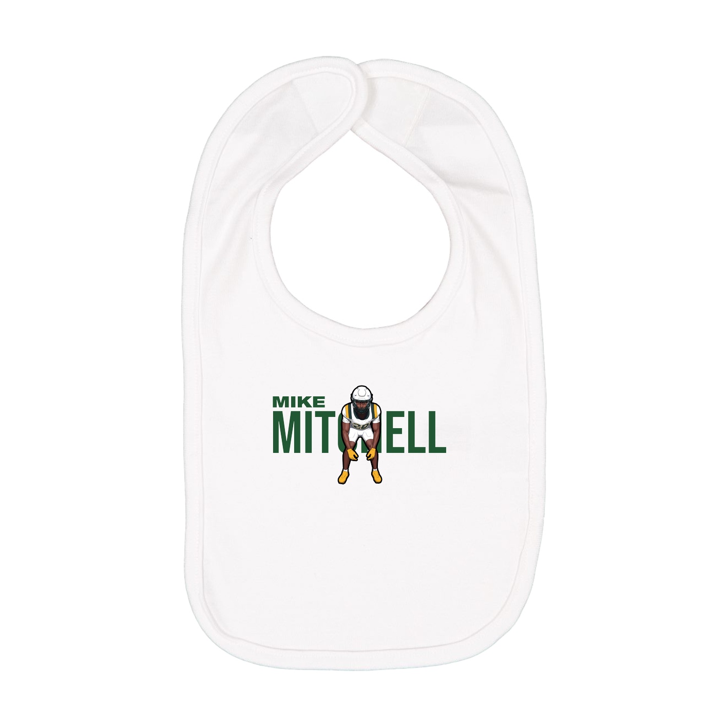 Infant Bib — Player Name in White