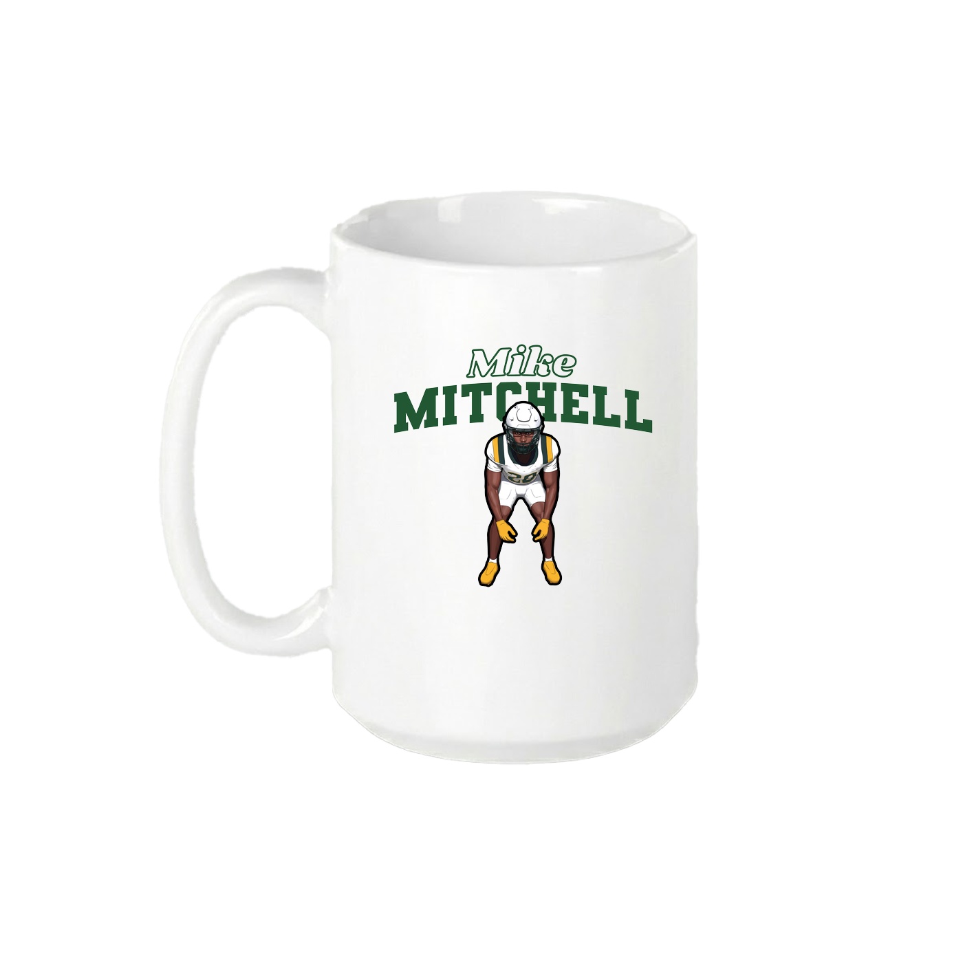 15oz Coffee Mug — Name Arch in White