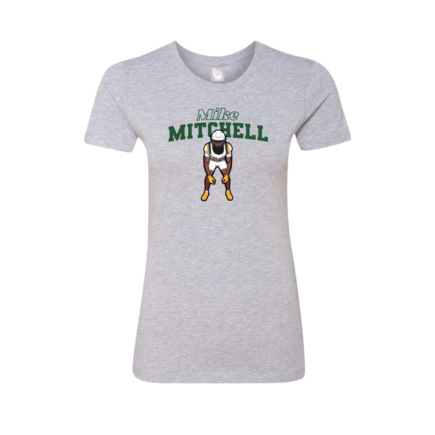 Womens Tee — Name Arch in Grey