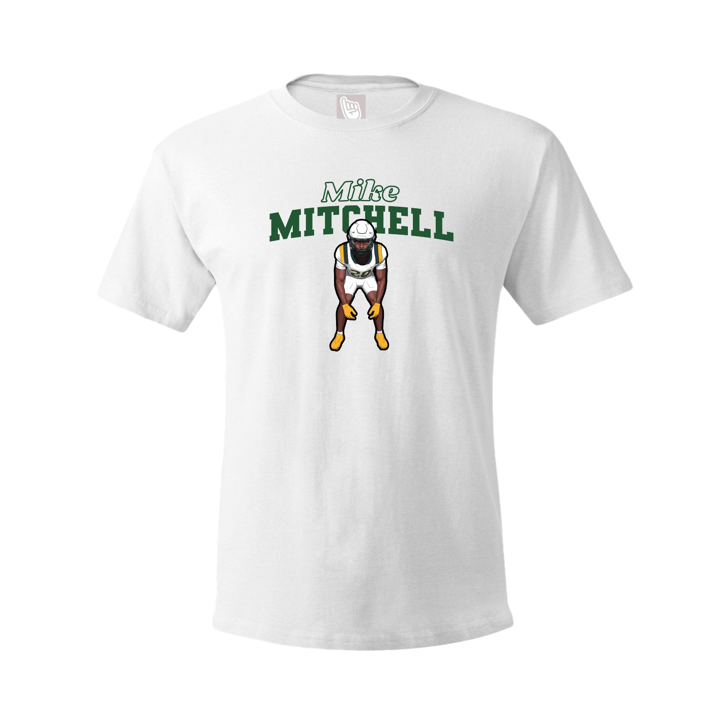 Youth Tee — Name Arch in White