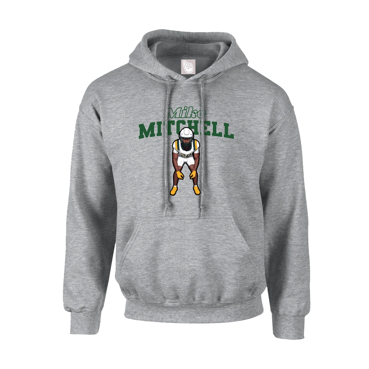 Hoodie — Name Arch in Grey