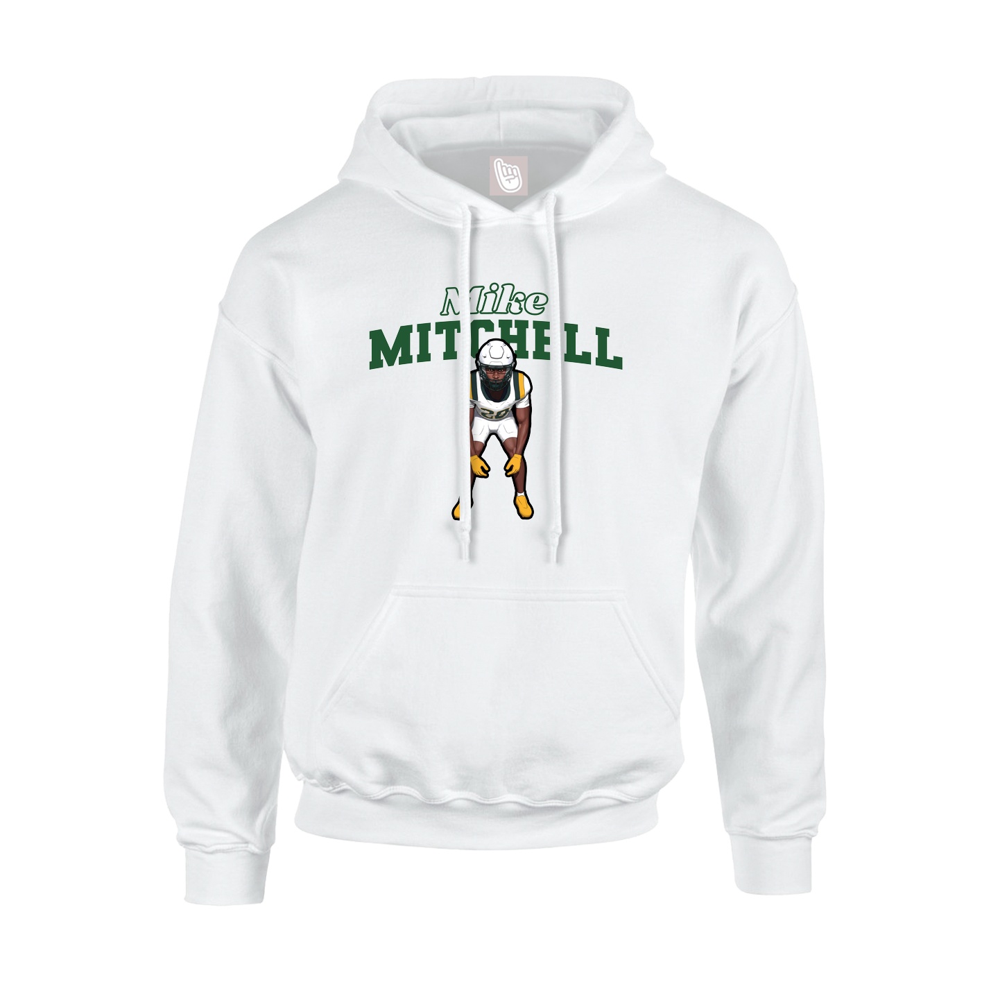Hoodie — Name Arch in White