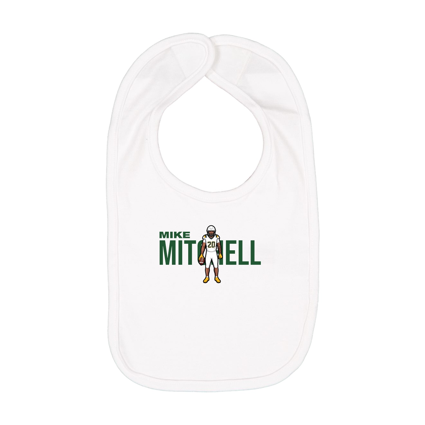 Infant Bib — Player Name in White