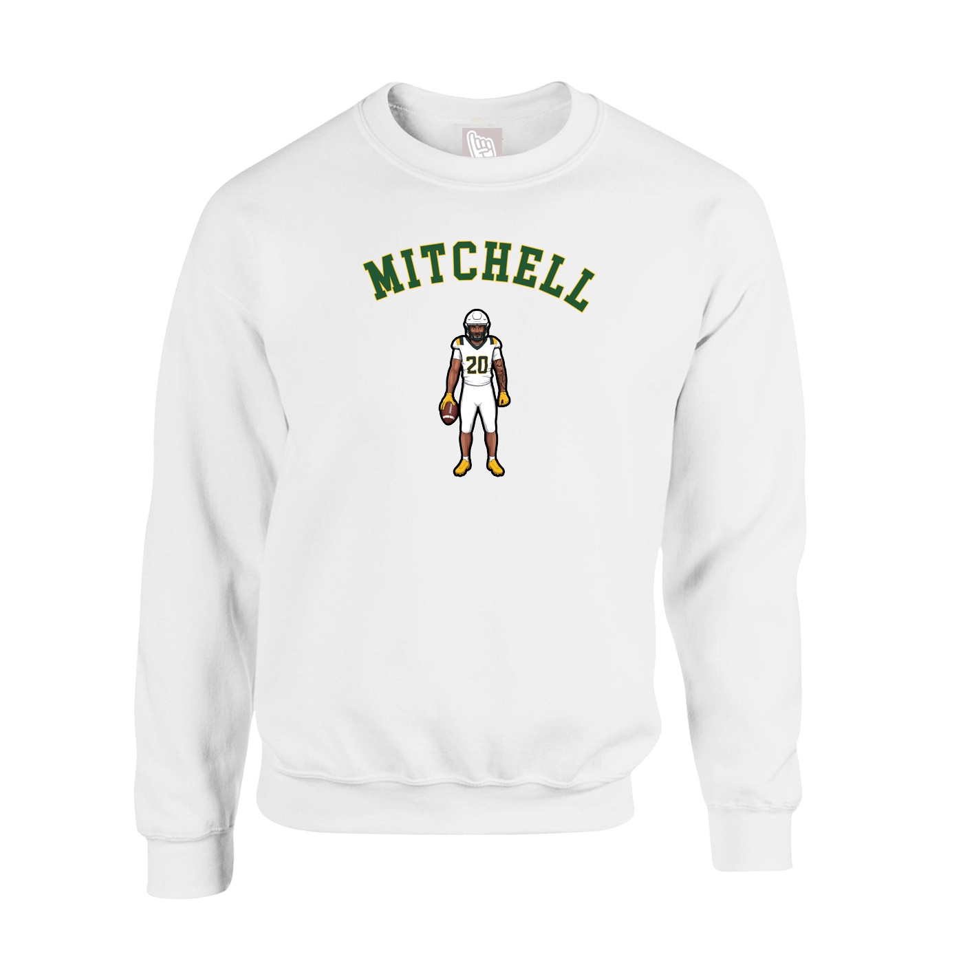 Fleece Crew — Shirsey Arch in White