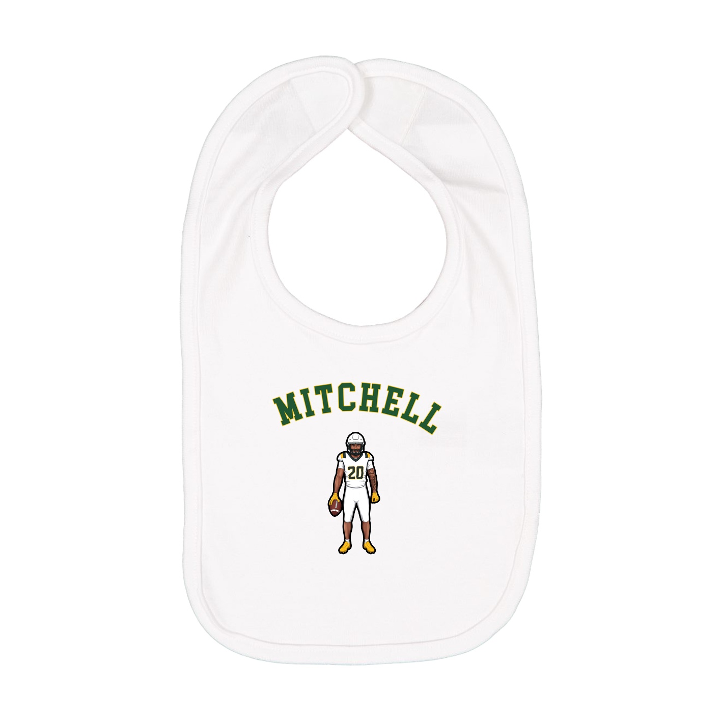 Infant Bib — Shirsey Arch in White