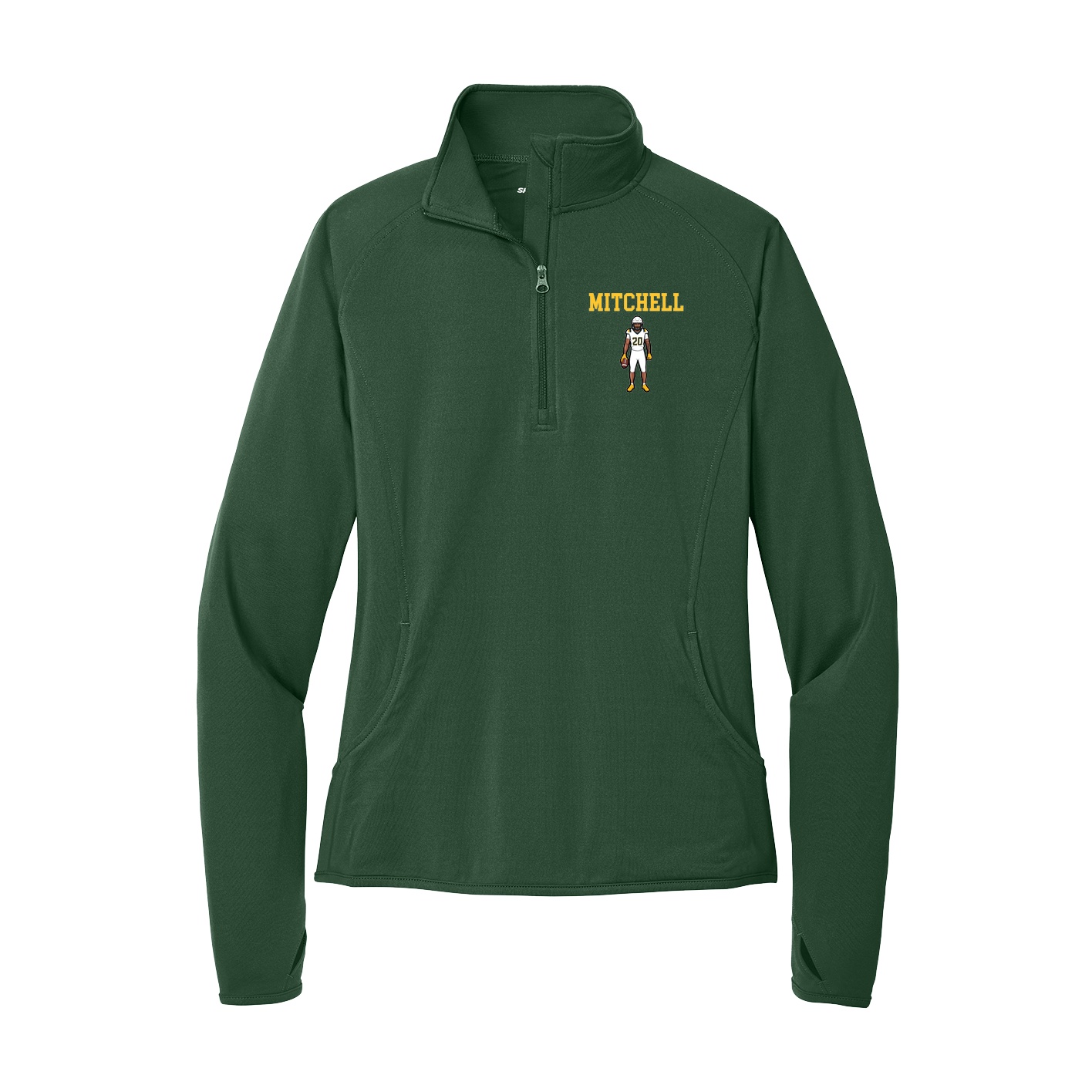 Women's Q-Zip Pullover — Shirsey in Green