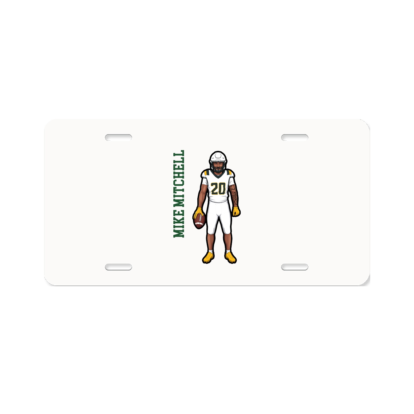License Plate — Name Vertical in Classic