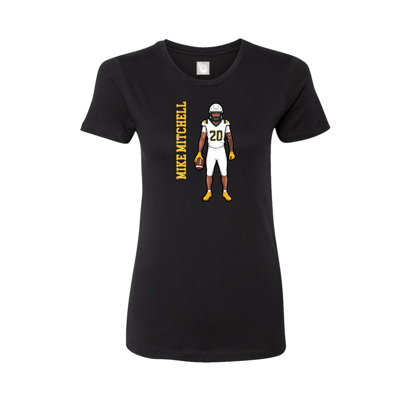 Womens Tee — Name Vertical in Black
