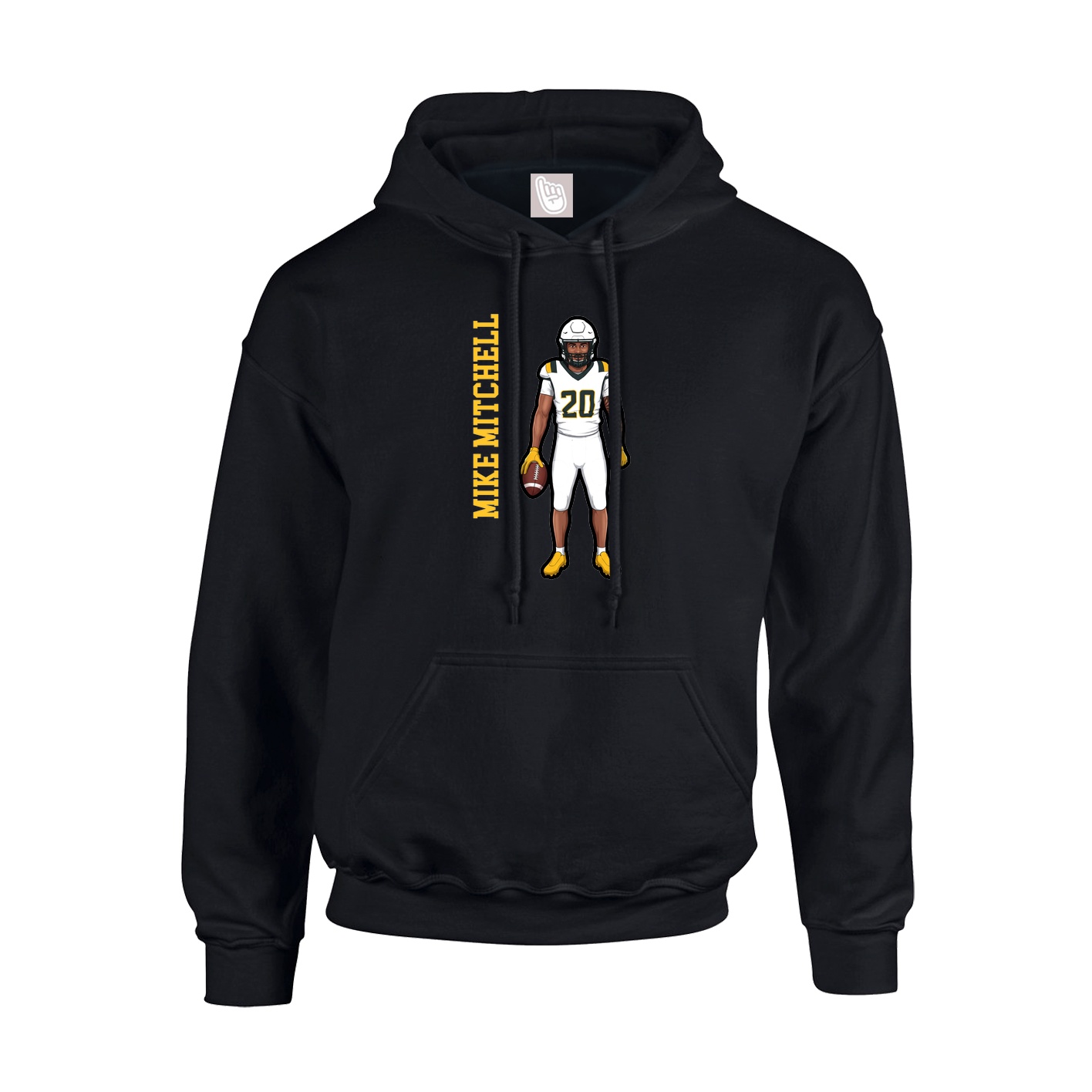 Youth Hoodie — Name Vertical in Black