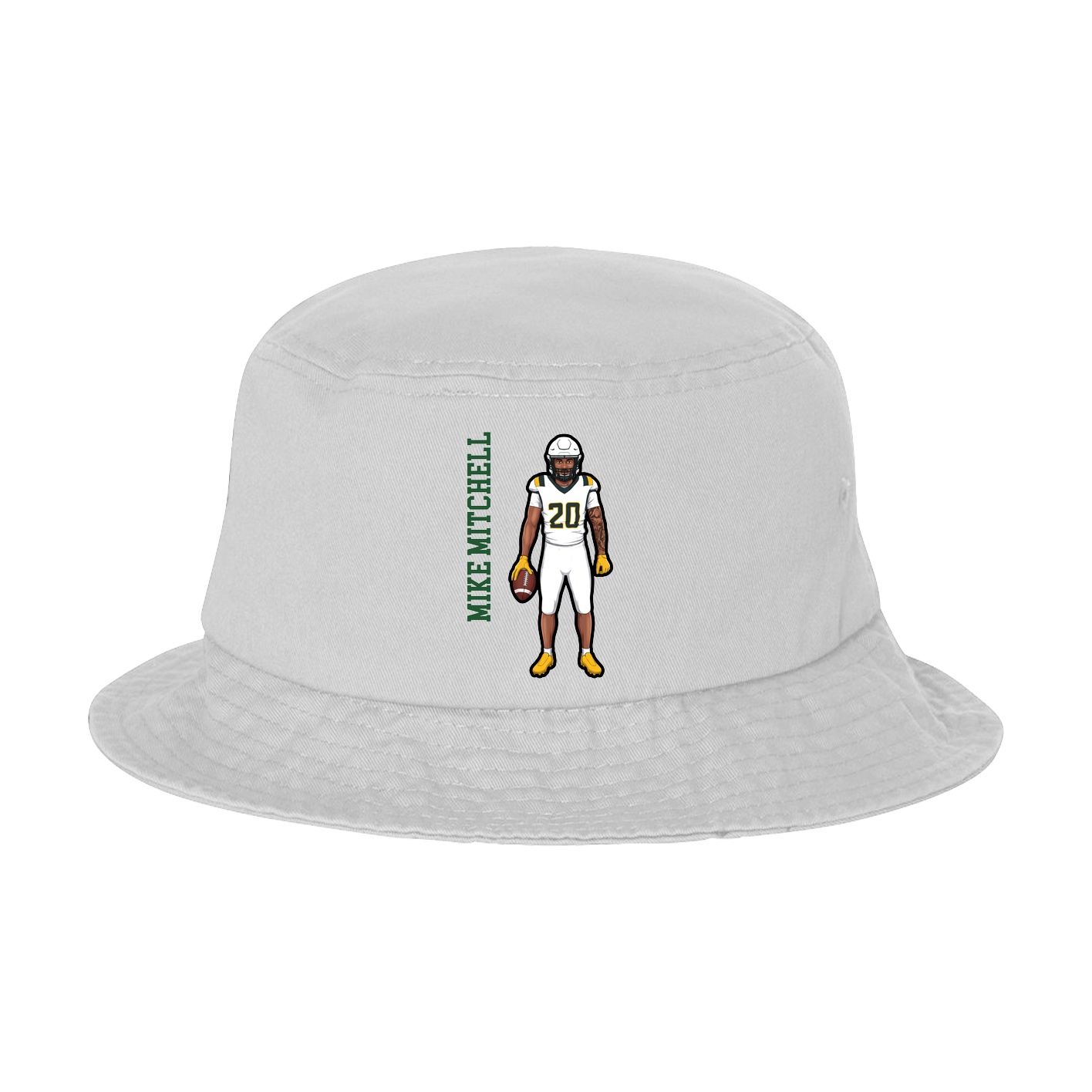 Bucket Cap — Name Vertical in White