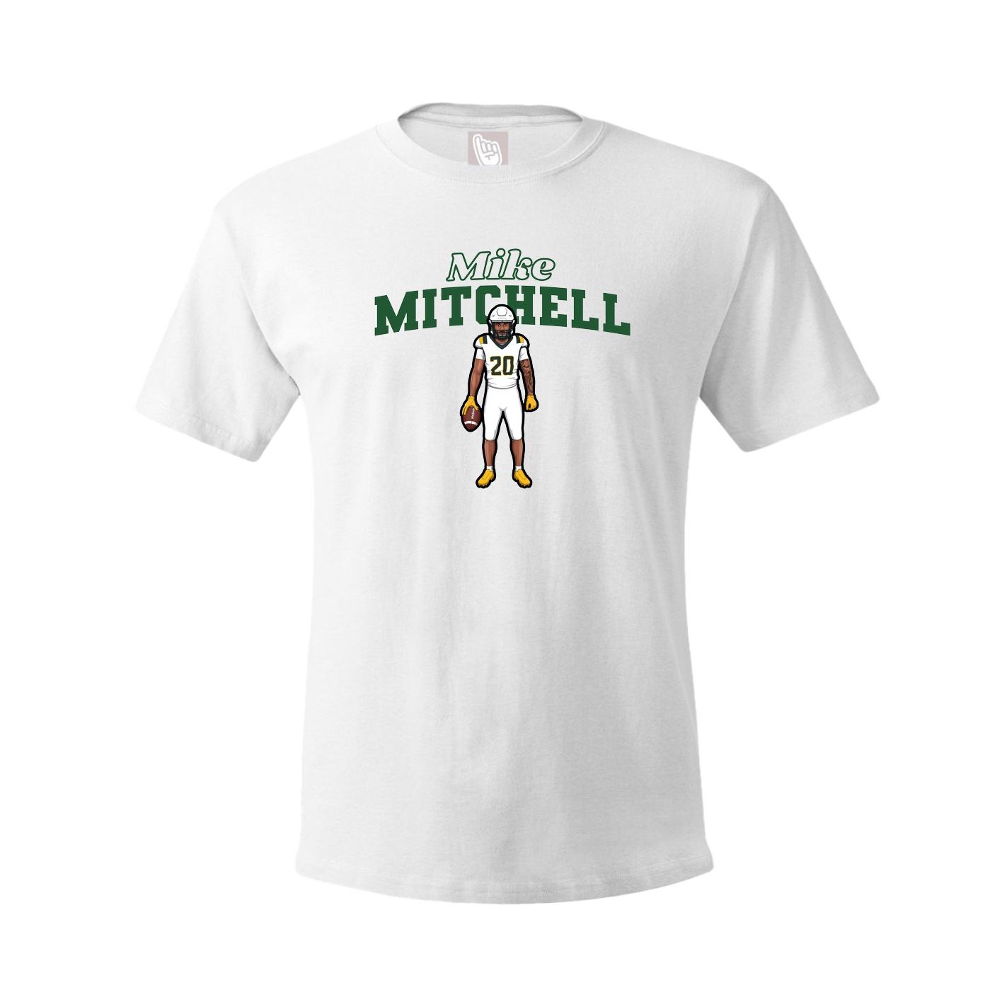 Youth Tee — Name Arch in White