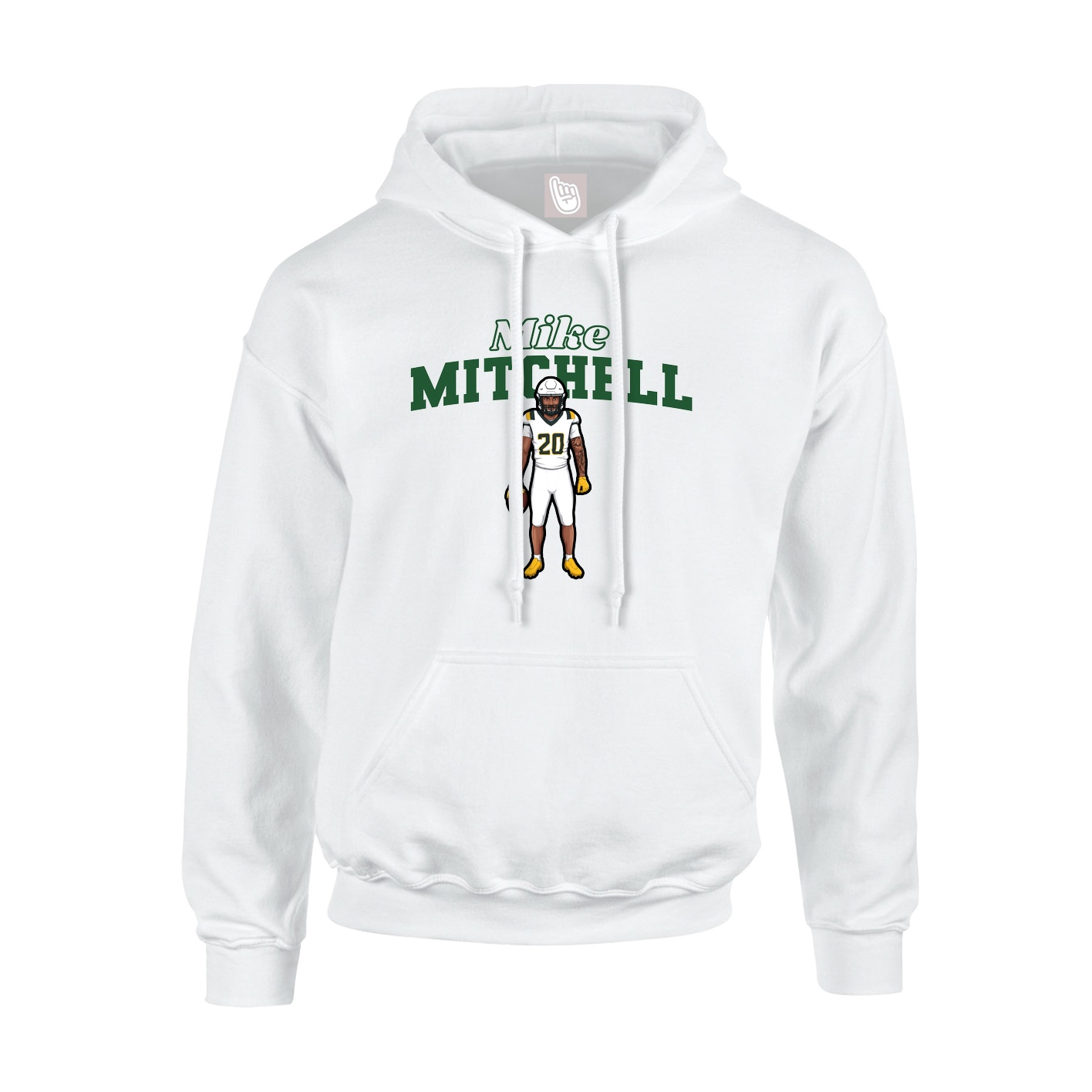 Hoodie — Name Arch in White
